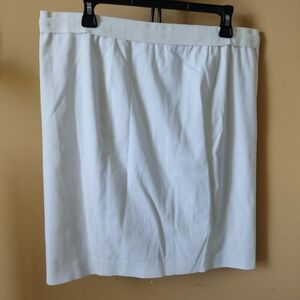 Elie Tahari Pencil Mid-length White Skirt Size 14